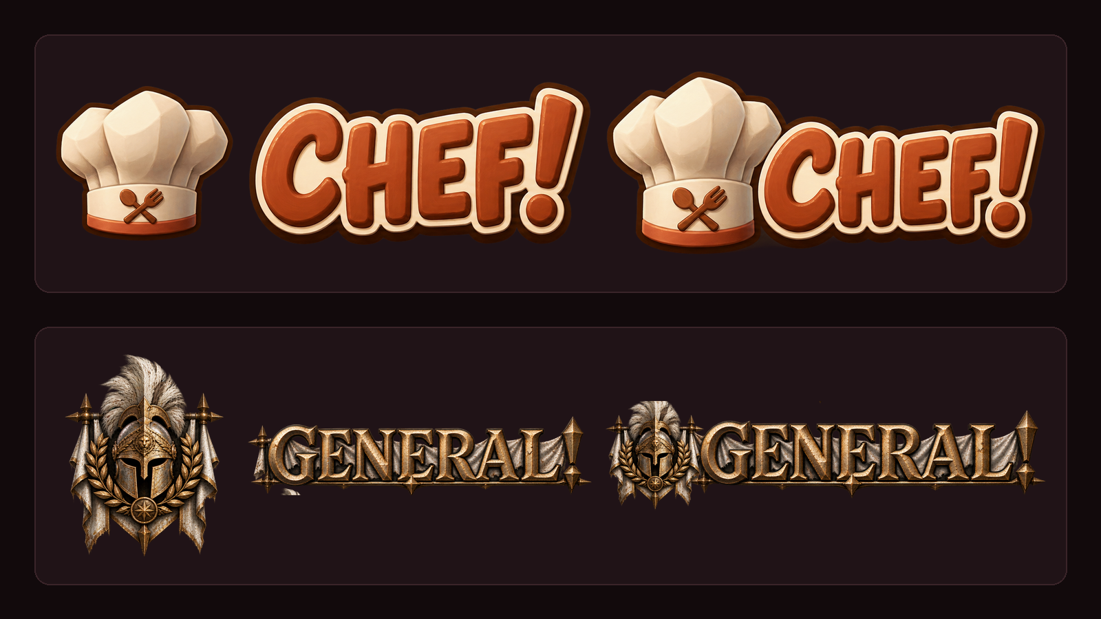 First logos for CHEF! and GENERAL! screenshot