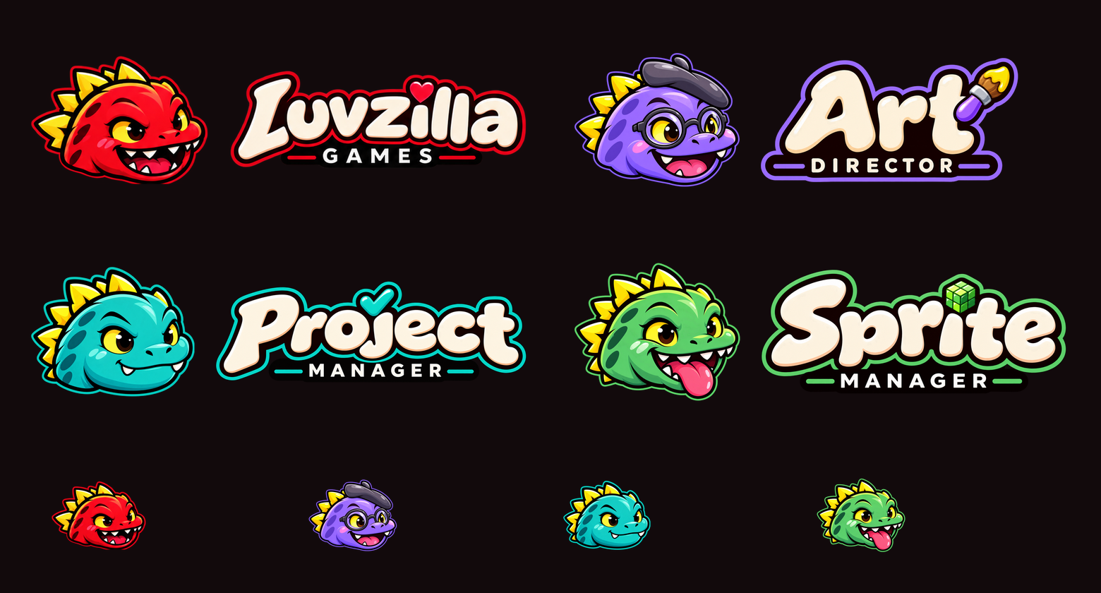 The crew logos, redrawn to match Luvzilla screenshot