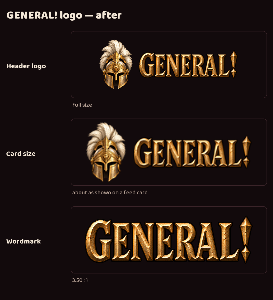 GENERAL!'s logo, readable at small sizes screenshot
