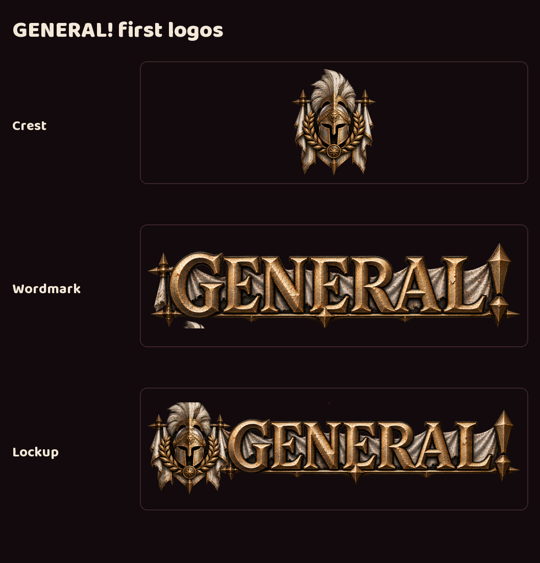 GENERAL!'s first logo screenshot