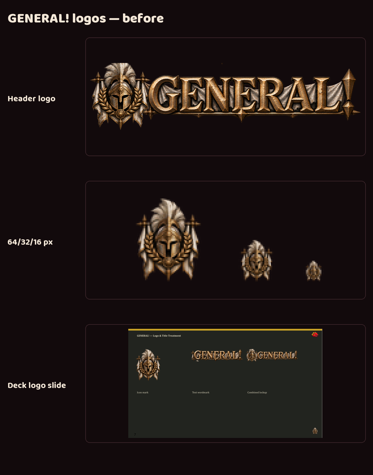 GENERAL!'s new icon and logo set screenshot