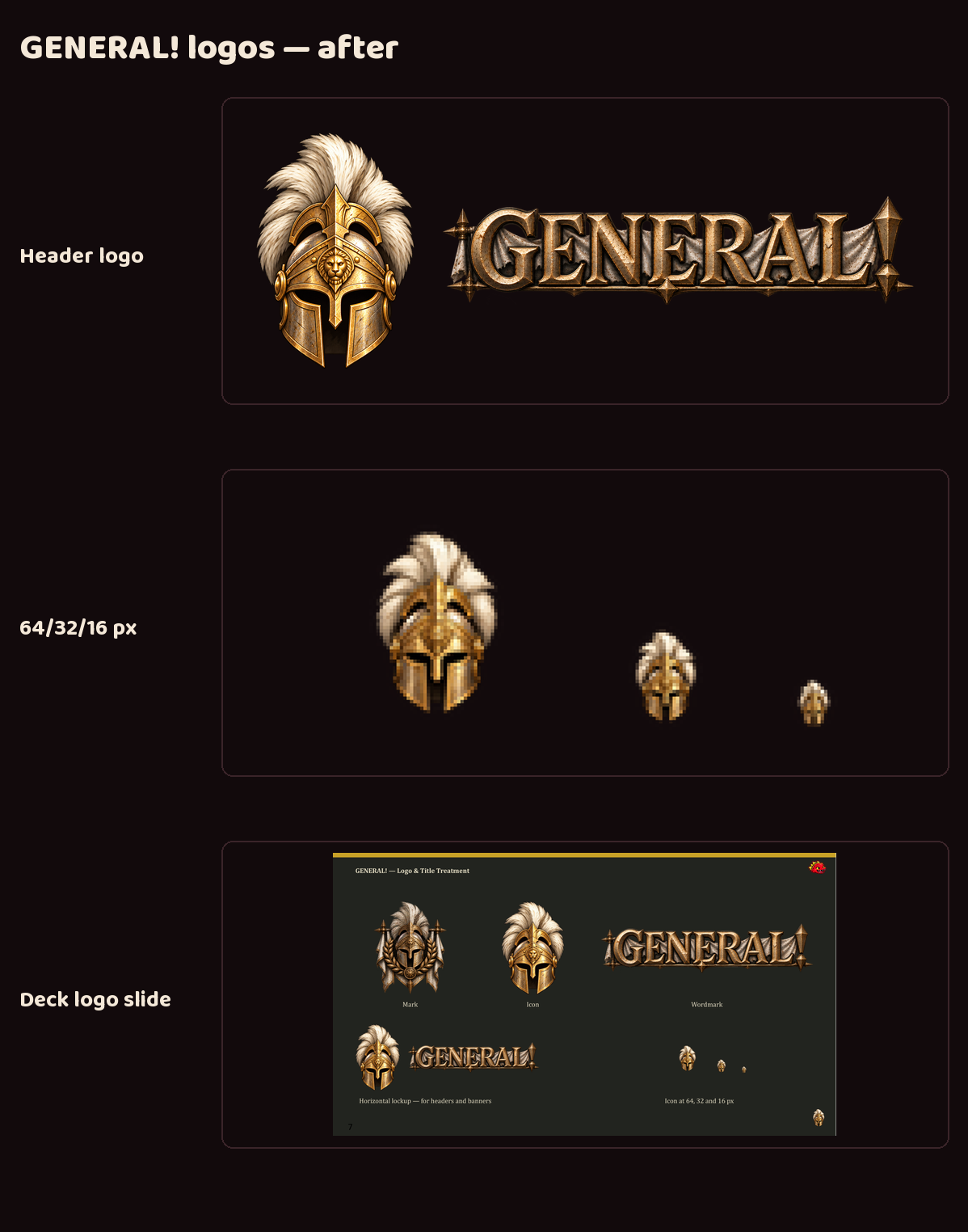 GENERAL!'s new icon and logo set screenshot