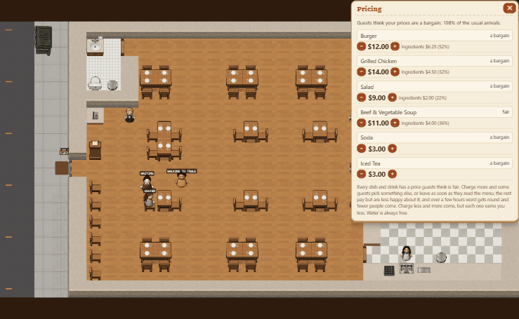 Menu Prices, and Two Cooks screenshot