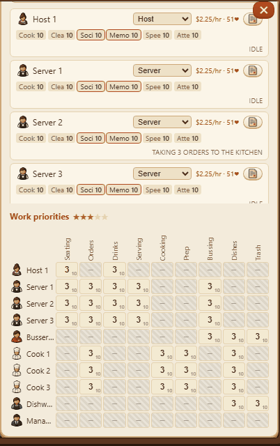 Work Priorities, Like RimWorld screenshot