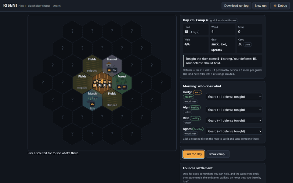 Founding a settlement opens the endgame screenshot