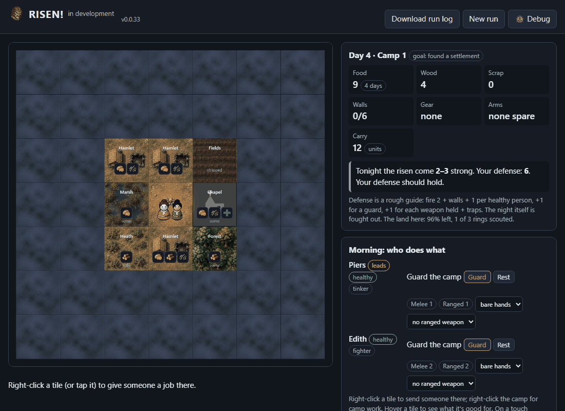 Land you can aim for, and a right-click menu for every tile screenshot