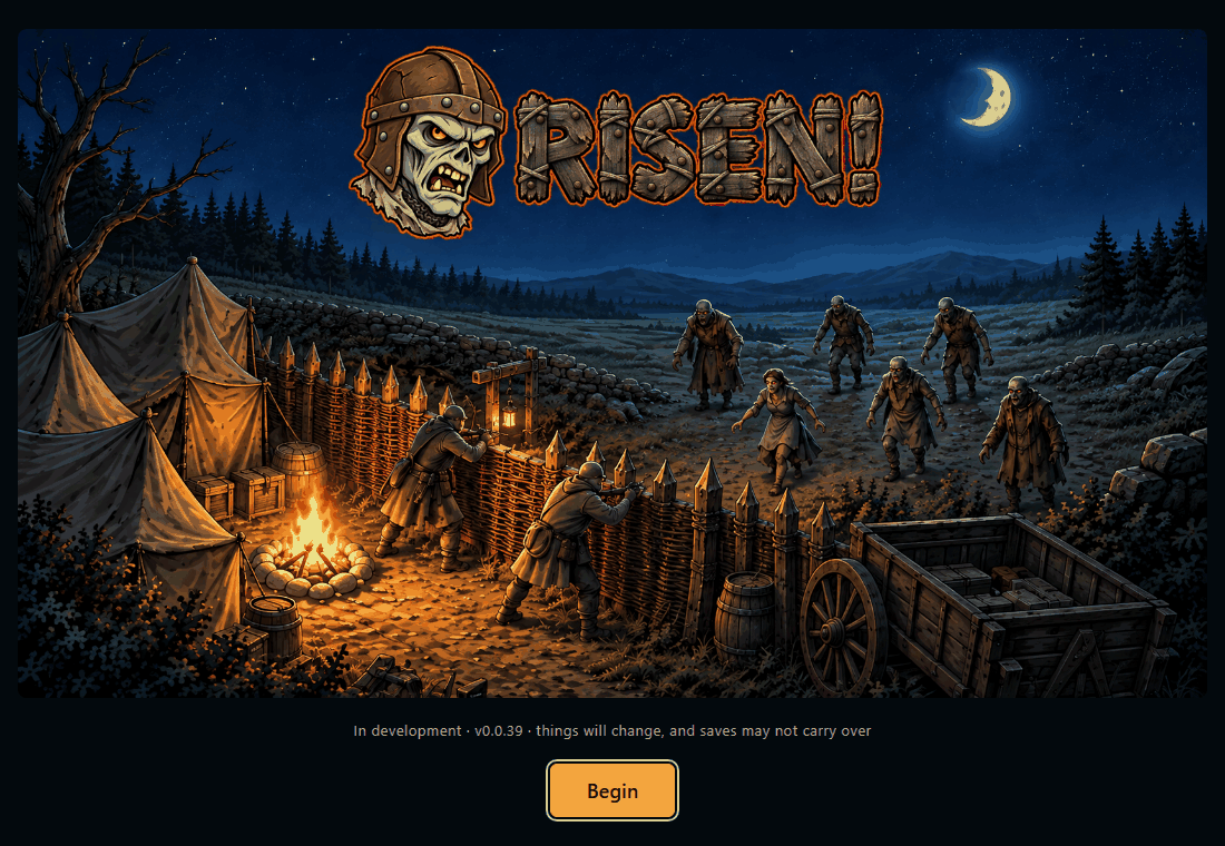 A playable web demo, marked as in development screenshot