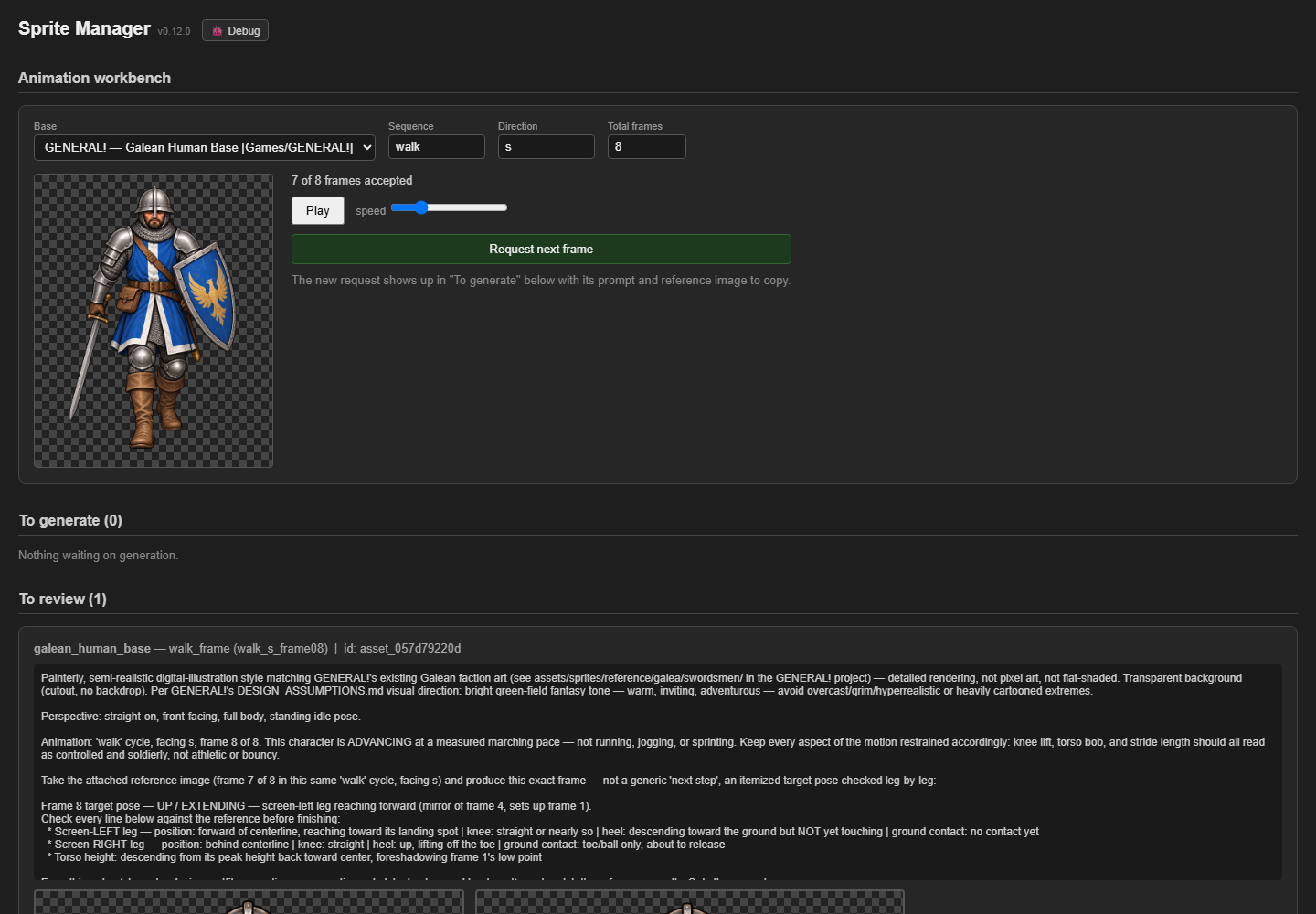 Sprite Manager built (v0.12.0) screenshot