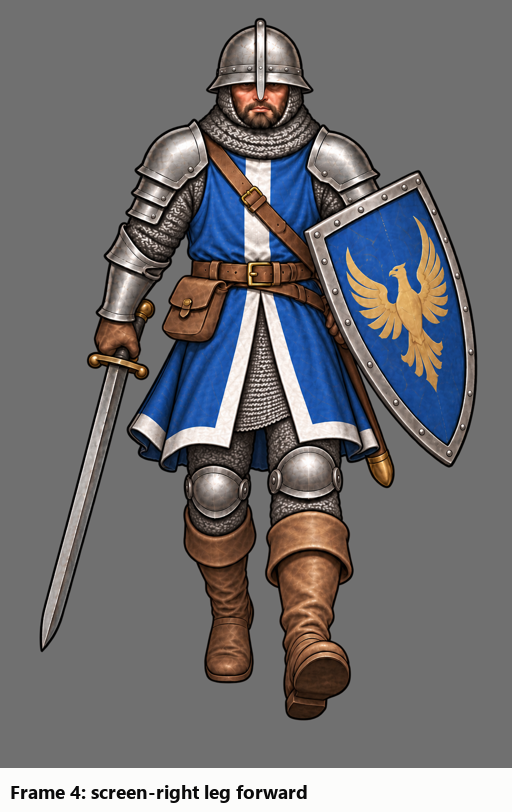 Galean walk (south): all eight frames correct screenshot