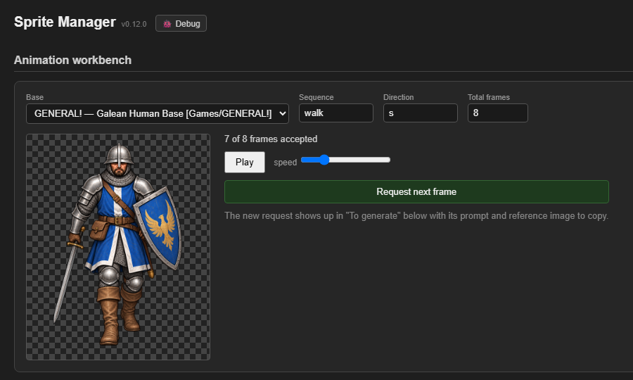 Step through an animation frame by frame (v0.18.0) screenshot