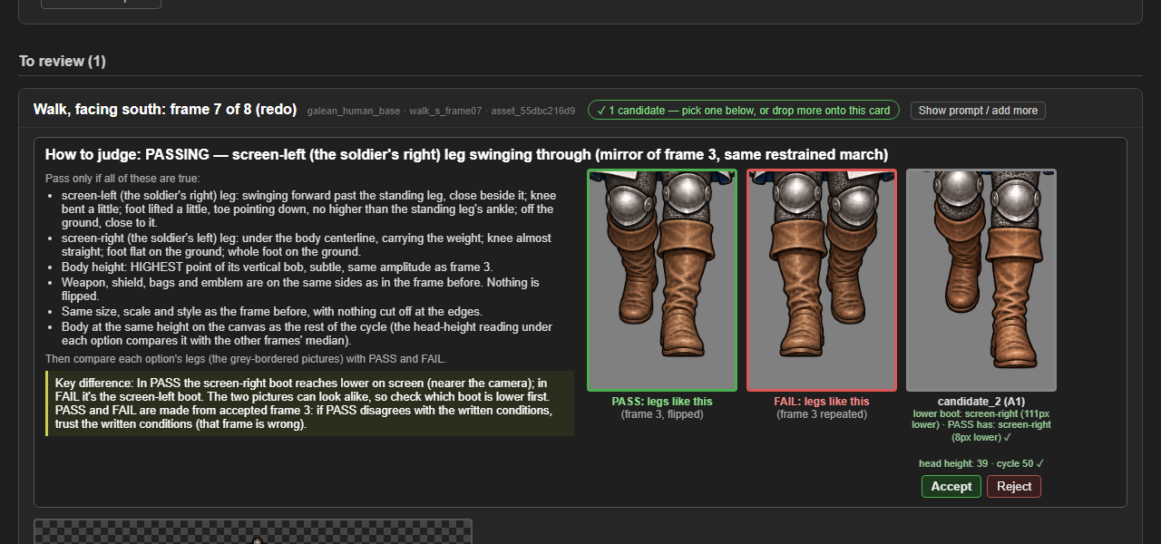 Say why when rejecting; the prompt learns from it (v0.19.0) screenshot
