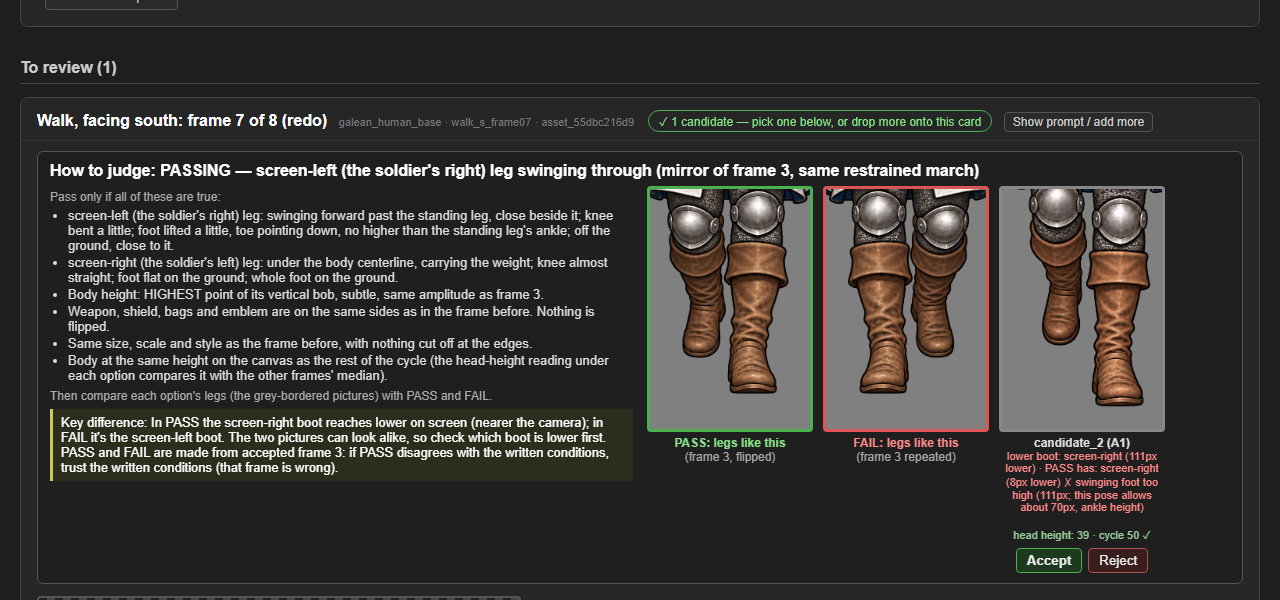 Say why when rejecting; the prompt learns from it (v0.19.0) screenshot