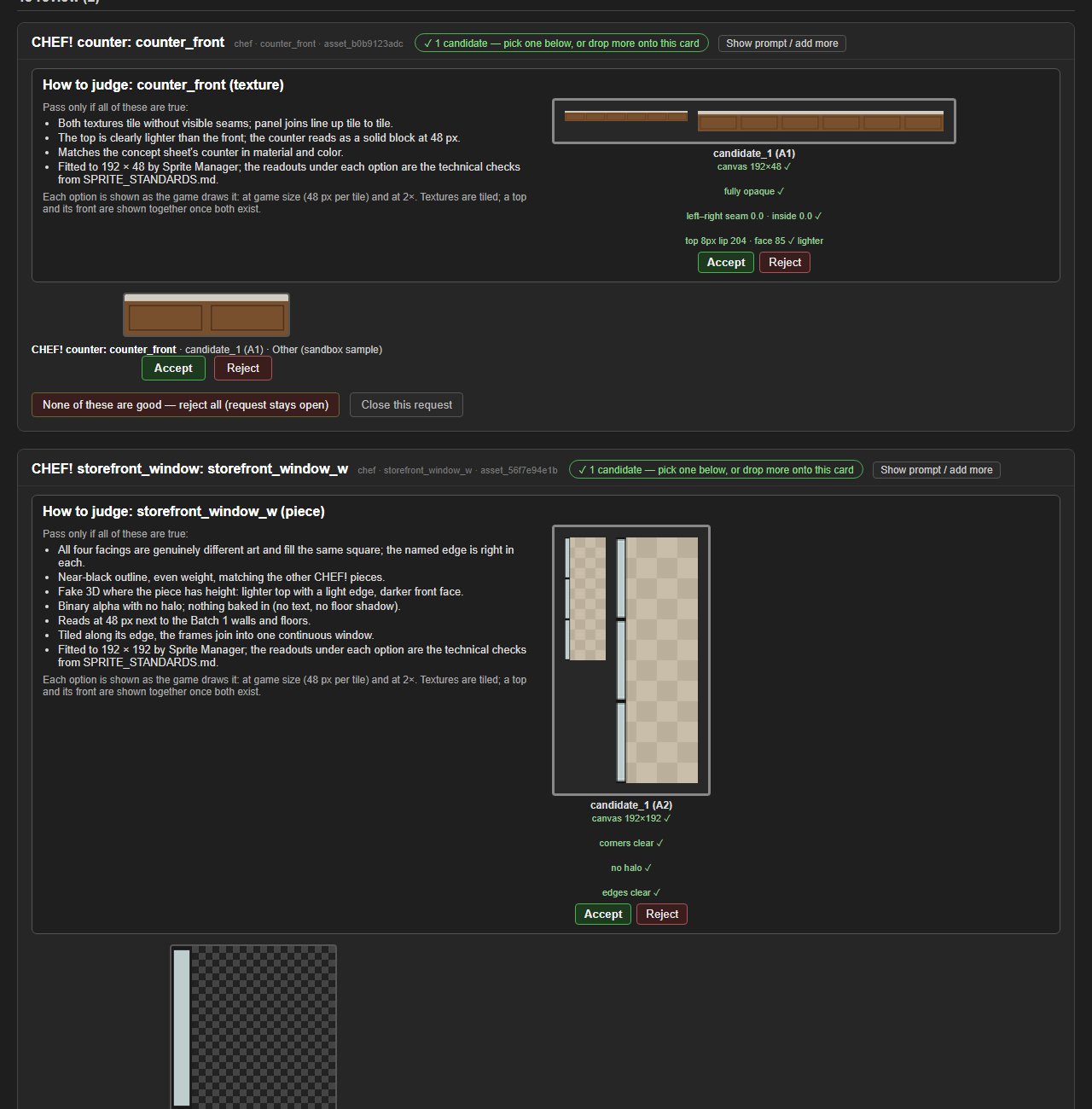 Sprite Manager can make CHEF!'s tiles, walls and counters (v0.25.0) screenshot