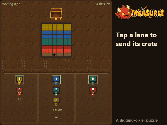 Imps file out one by one, and jump into the hole screenshot