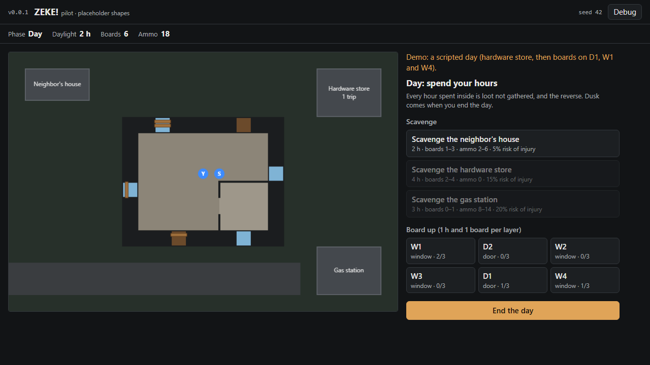 Pilot v0.0.1: the house and the day screenshot