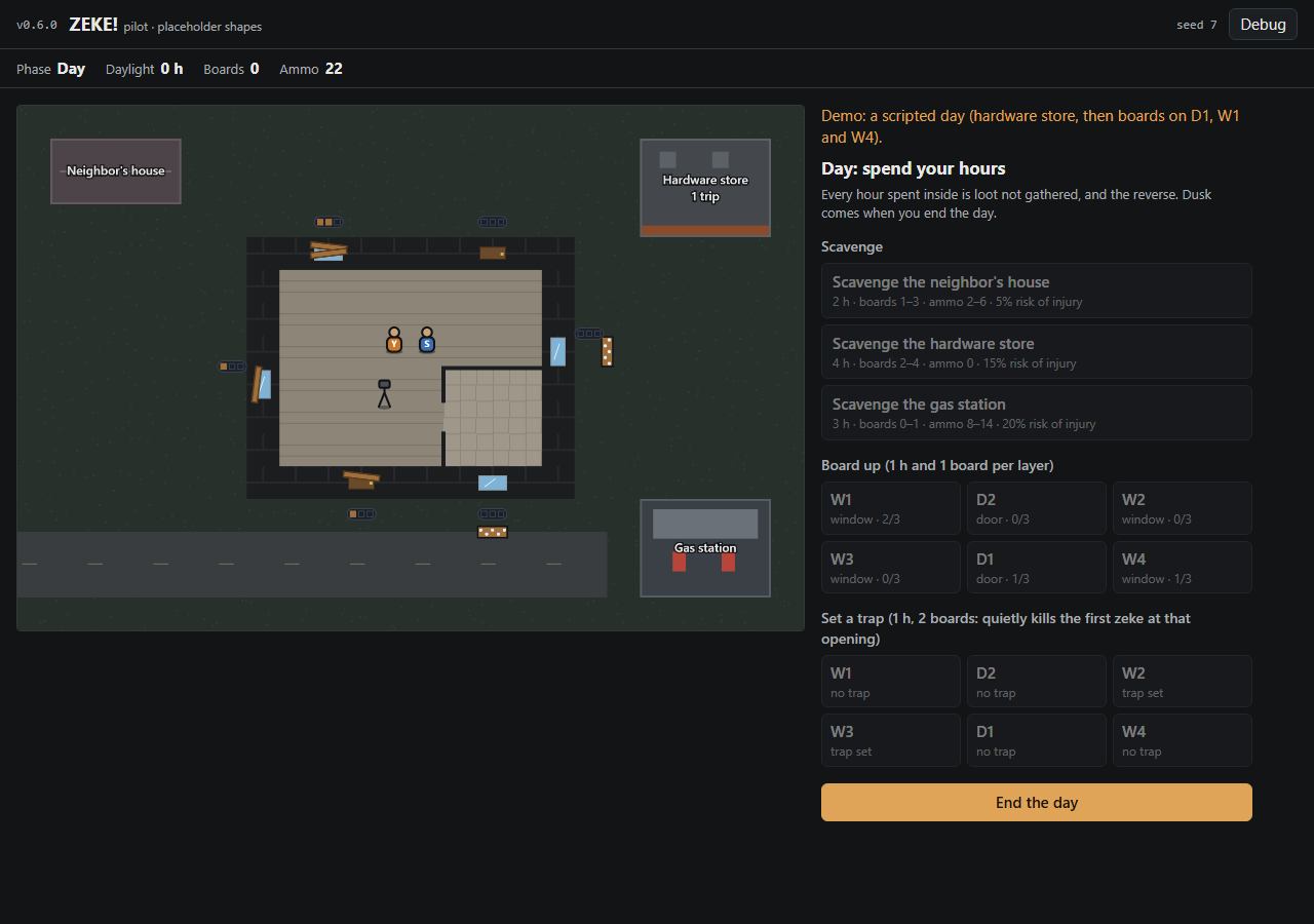 Pilot v0.6.0: traps screenshot