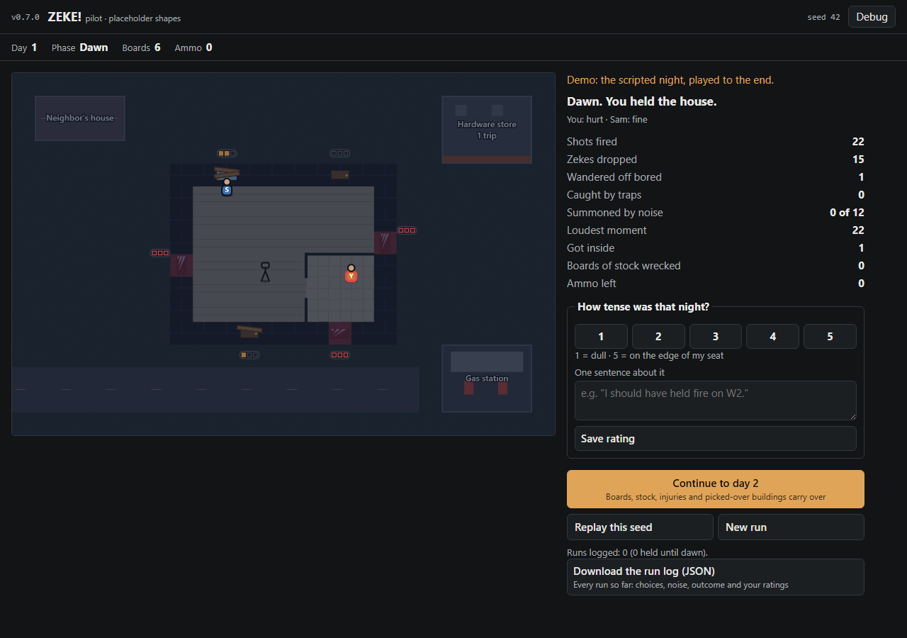 Pilot v0.7.0: nights in a row screenshot