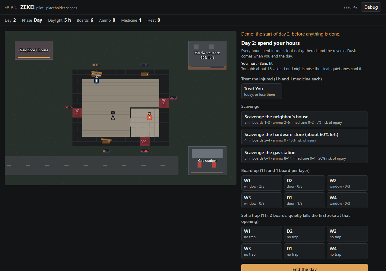 Pilot v0.9.1: see how picked-over each building is screenshot