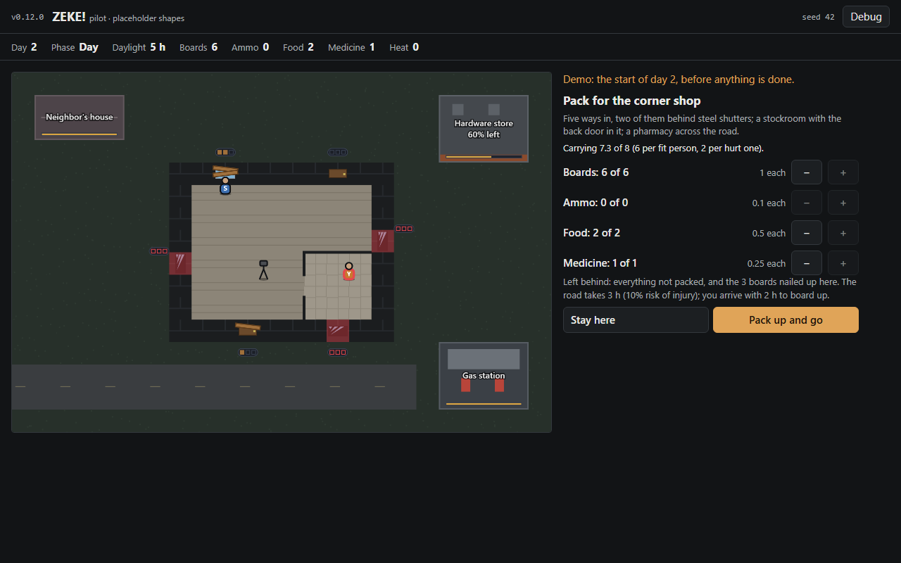 Pilot v0.12.0: scouting, packing up and moving on screenshot