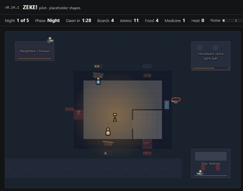 Pilot v0.5.0: the work lamp screenshot