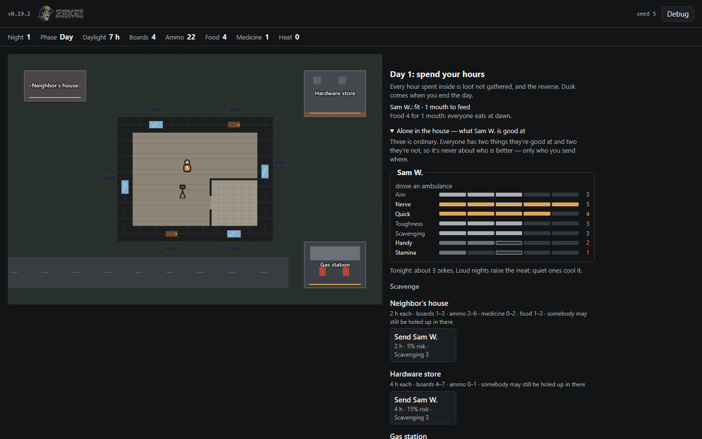 v0.20.0: a longer first day, and people you can turn away screenshot